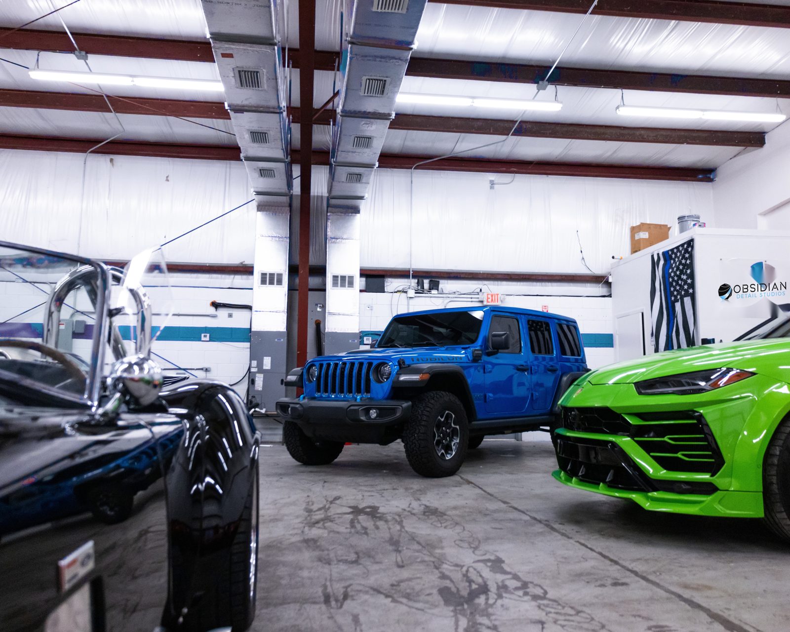 Lifted trucks detailed on-site in Baltimore